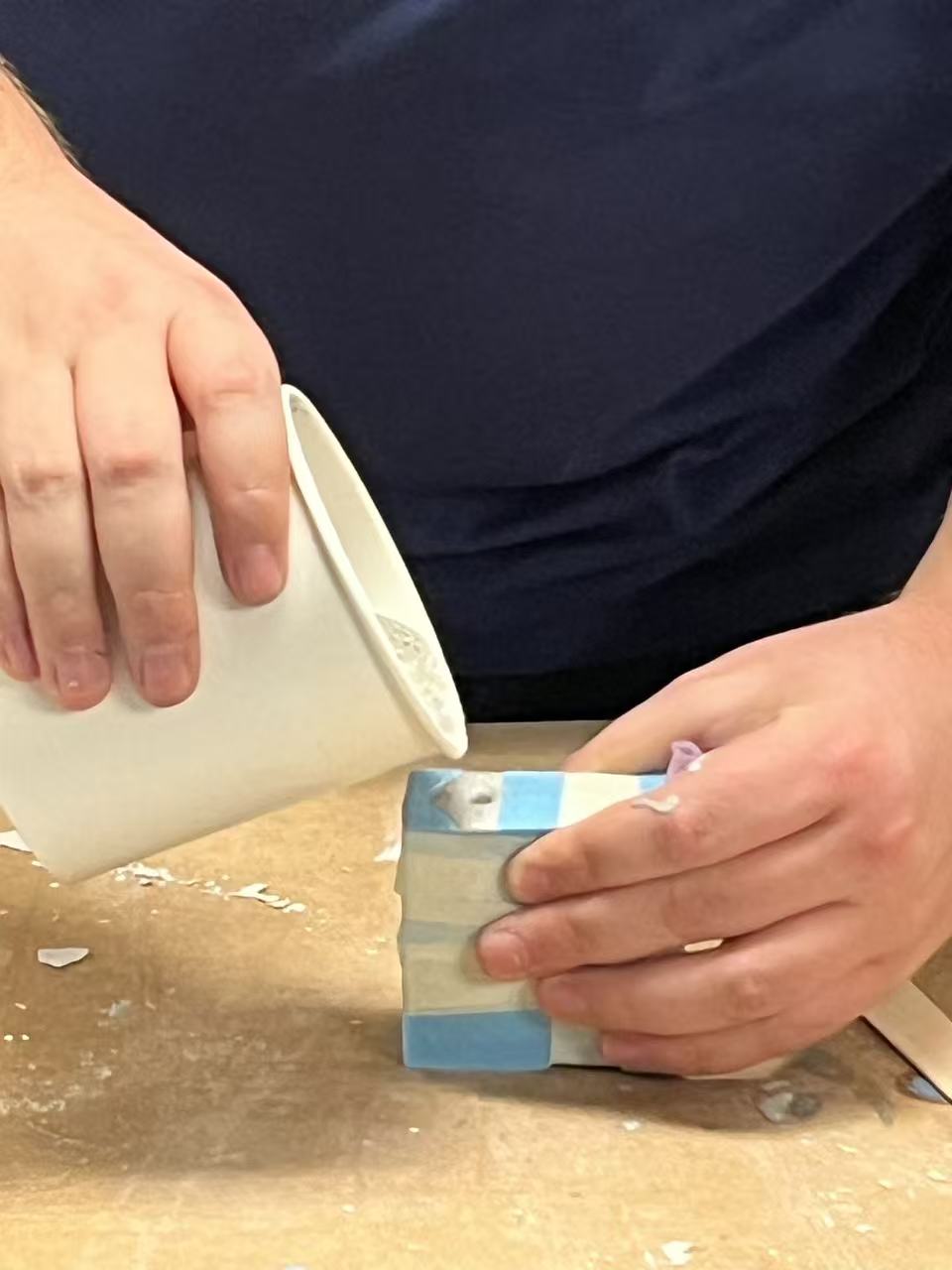 Mixing silicone