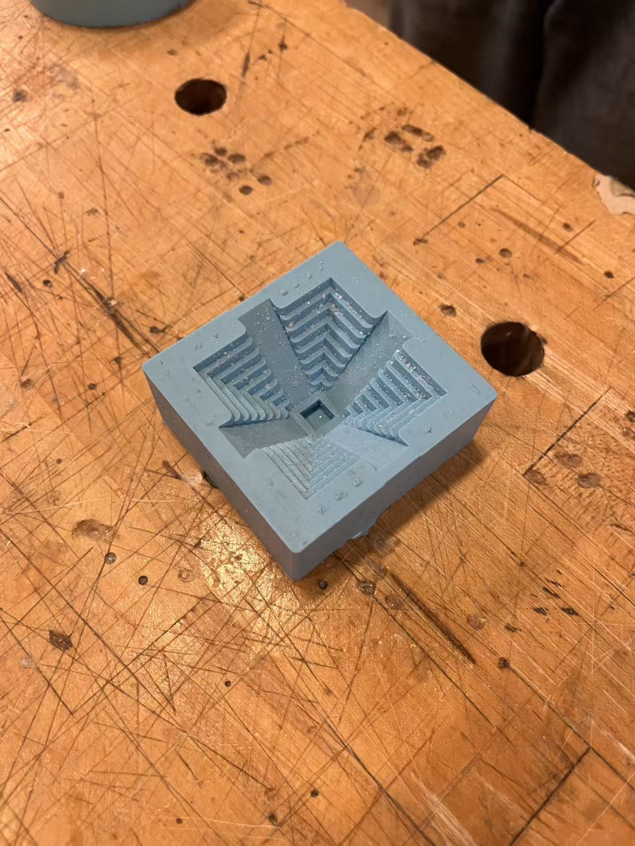 Pouring into test molds