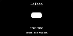 Balboa in Resigned mode