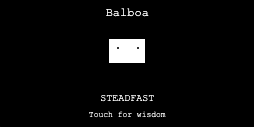 Balboa in Steadfast mode