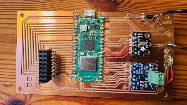 PCB Version 3 fully assembled with all components soldered