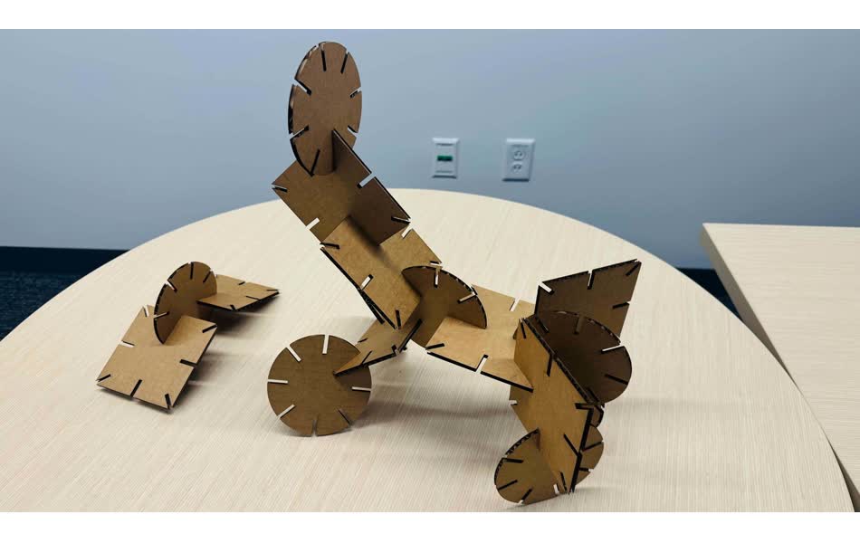 Cubist dog perspective view