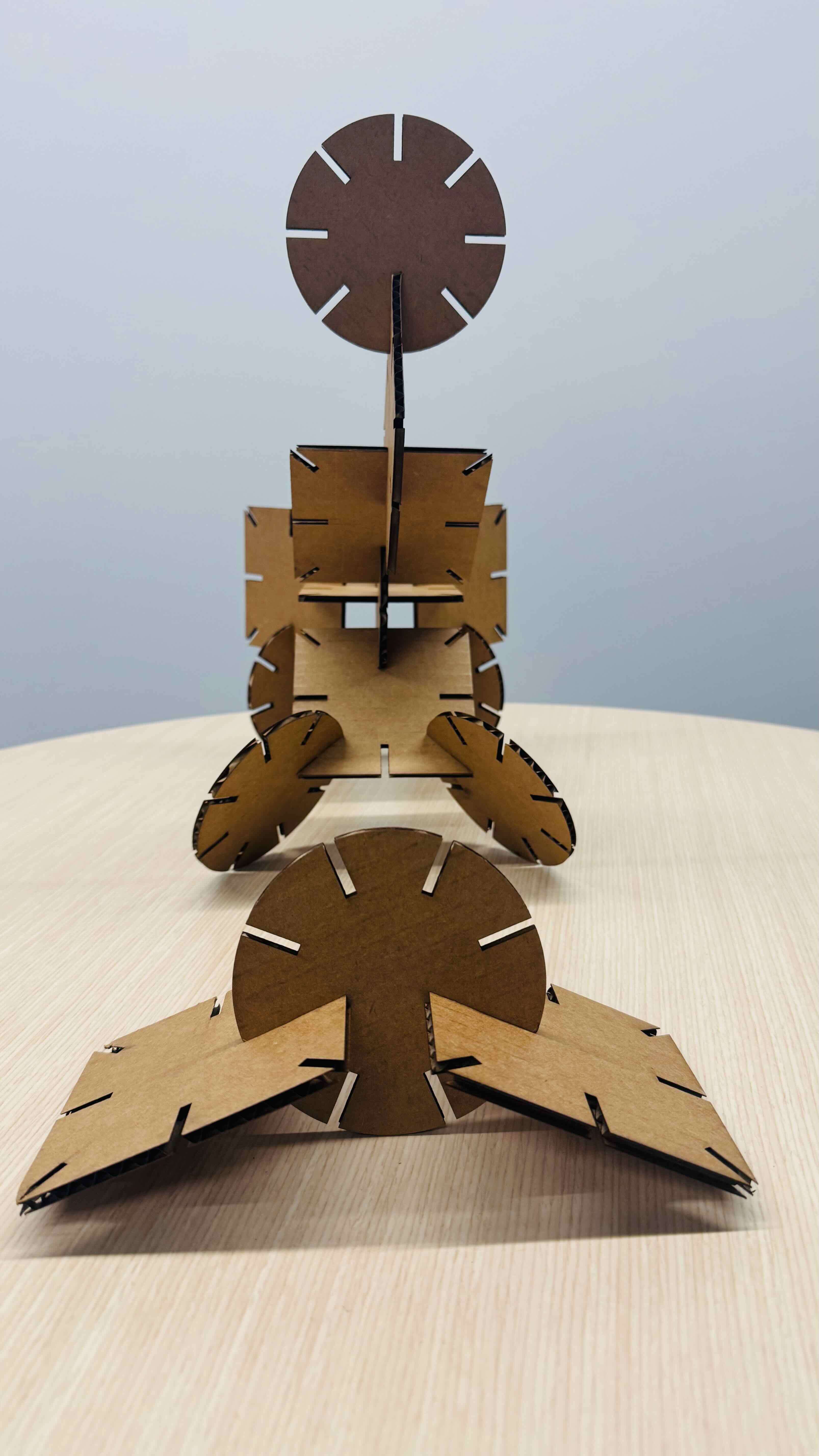 Complete project showcase: Cubist dog assembly with Delhi skyline vinyl cut panel