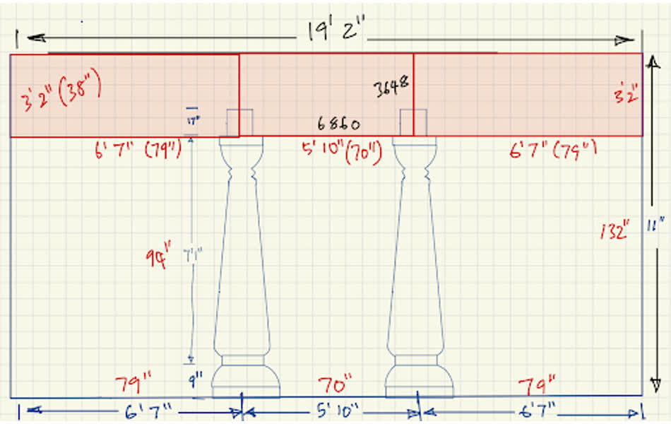 Front elevation drawing