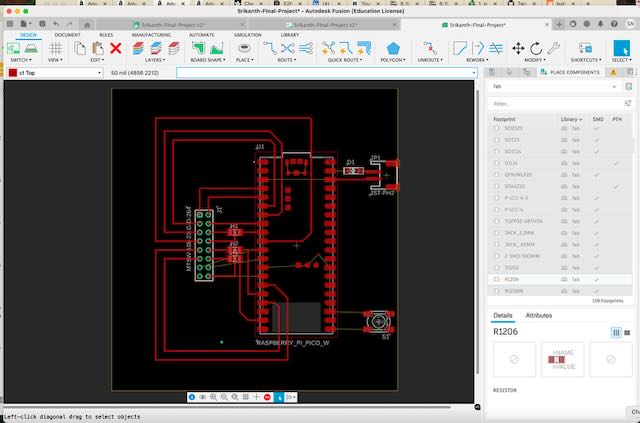 RP Pico connector PCB layout
