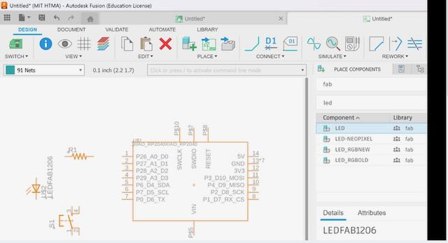 Connected schematic with nets