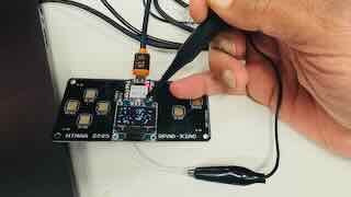 Ground wire connection to XIAO for oscilloscope testing