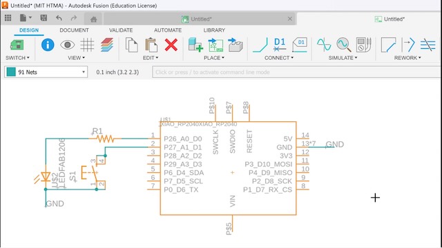 Component connections with nets