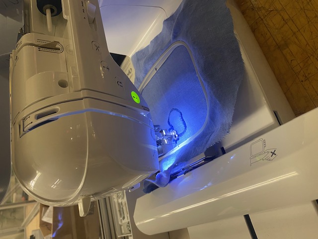 embroidery in progress