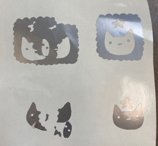 stickers w/ excess removed
