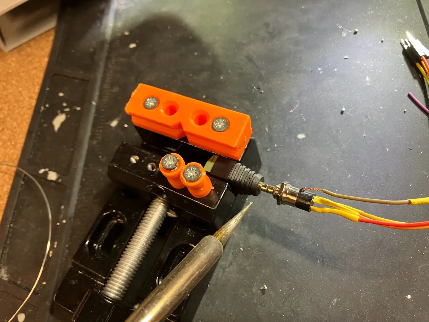 Soldering TRRS connector