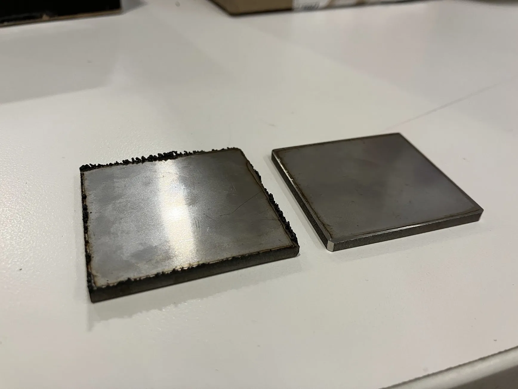 Before and after sanding