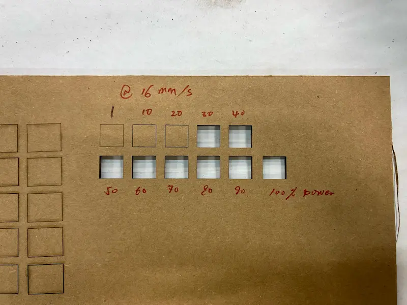 Power testing result