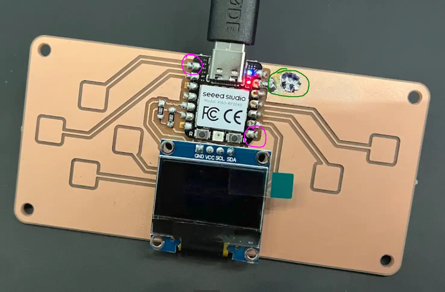 Soldering result
