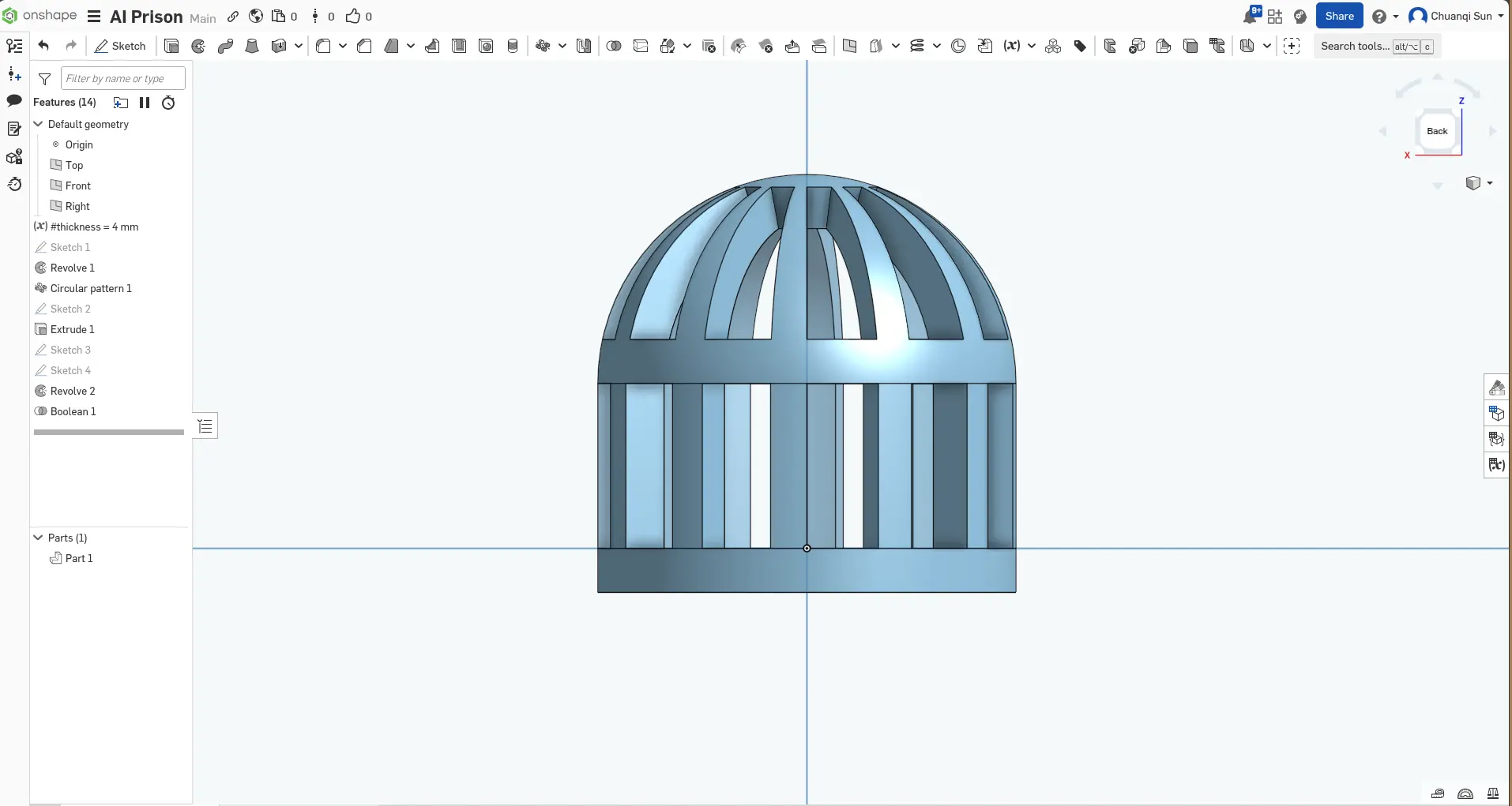 Cage design in Onshape