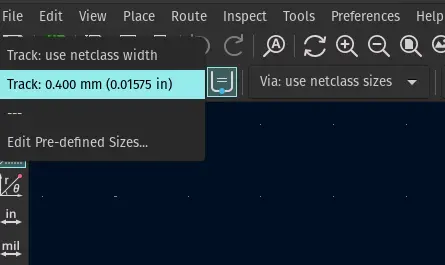 Selecting track width
