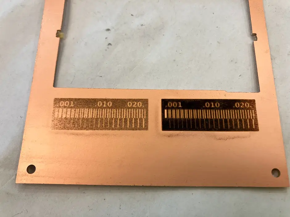 Failed laser cutting
