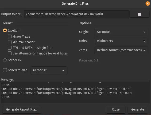 Export drill files