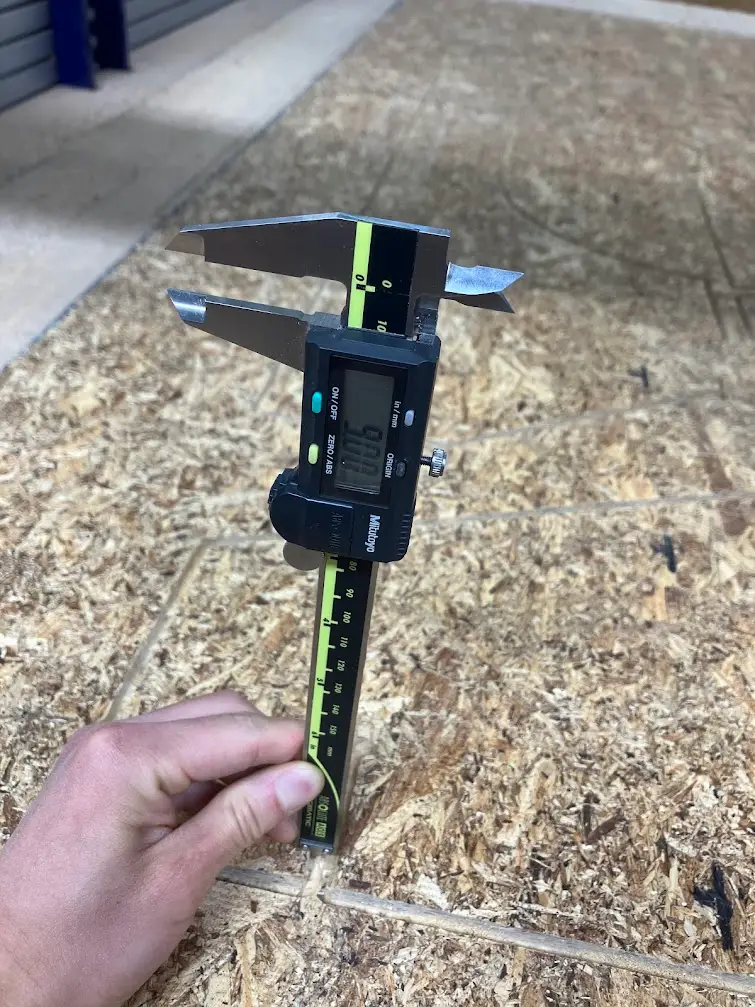 Measuring remaining thickness
