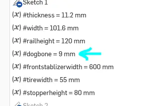 Dogbone parameter