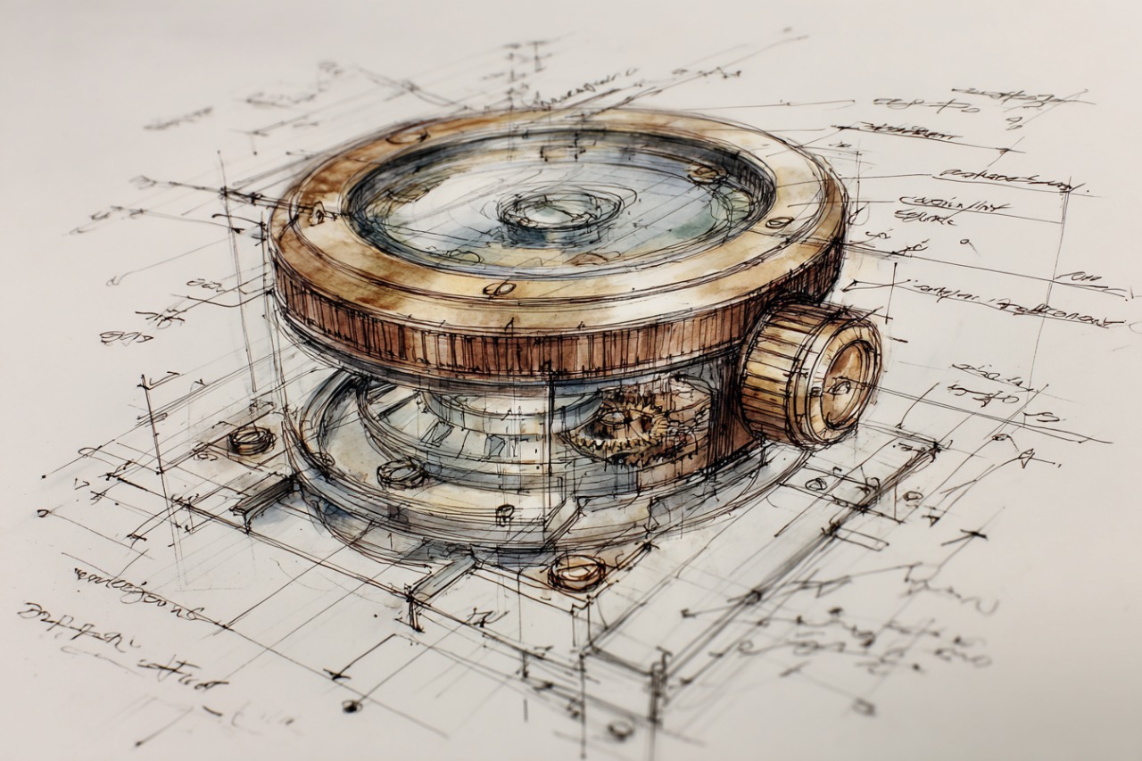 Detailed technical sketch of Orbis mechanism