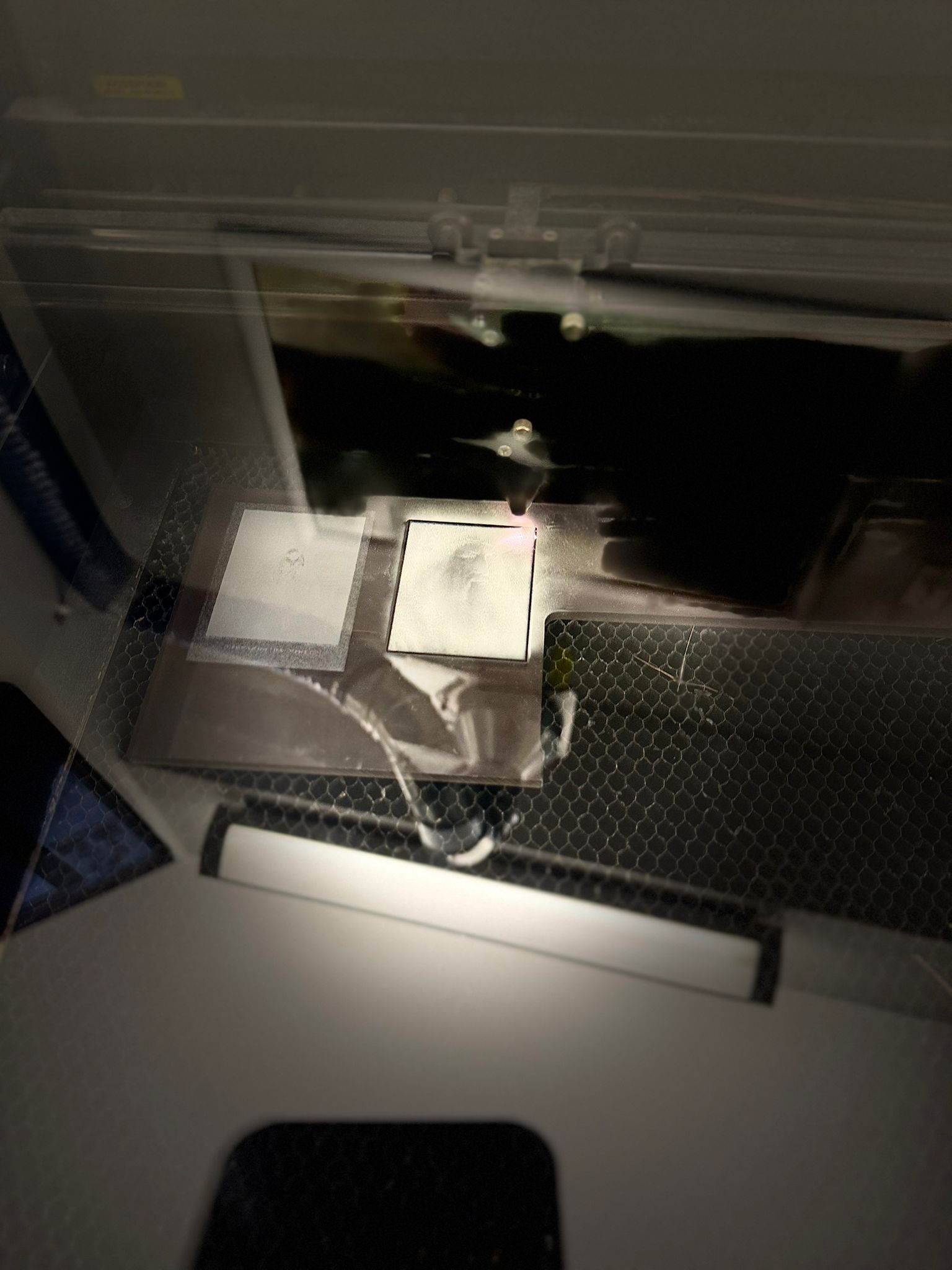 Laser cutter in action