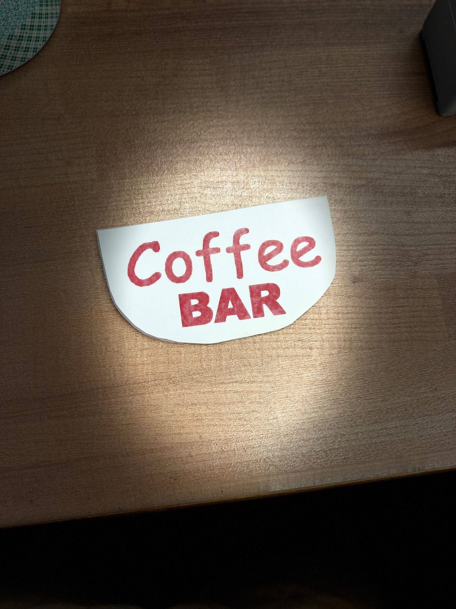 Coffee BAR vinyl cut sticker