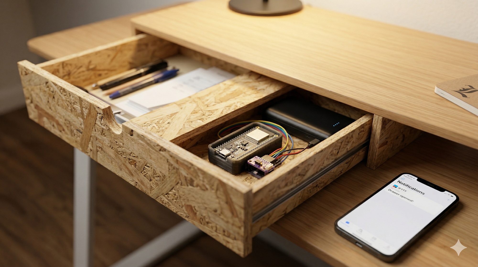 Drawer with hidden compartment