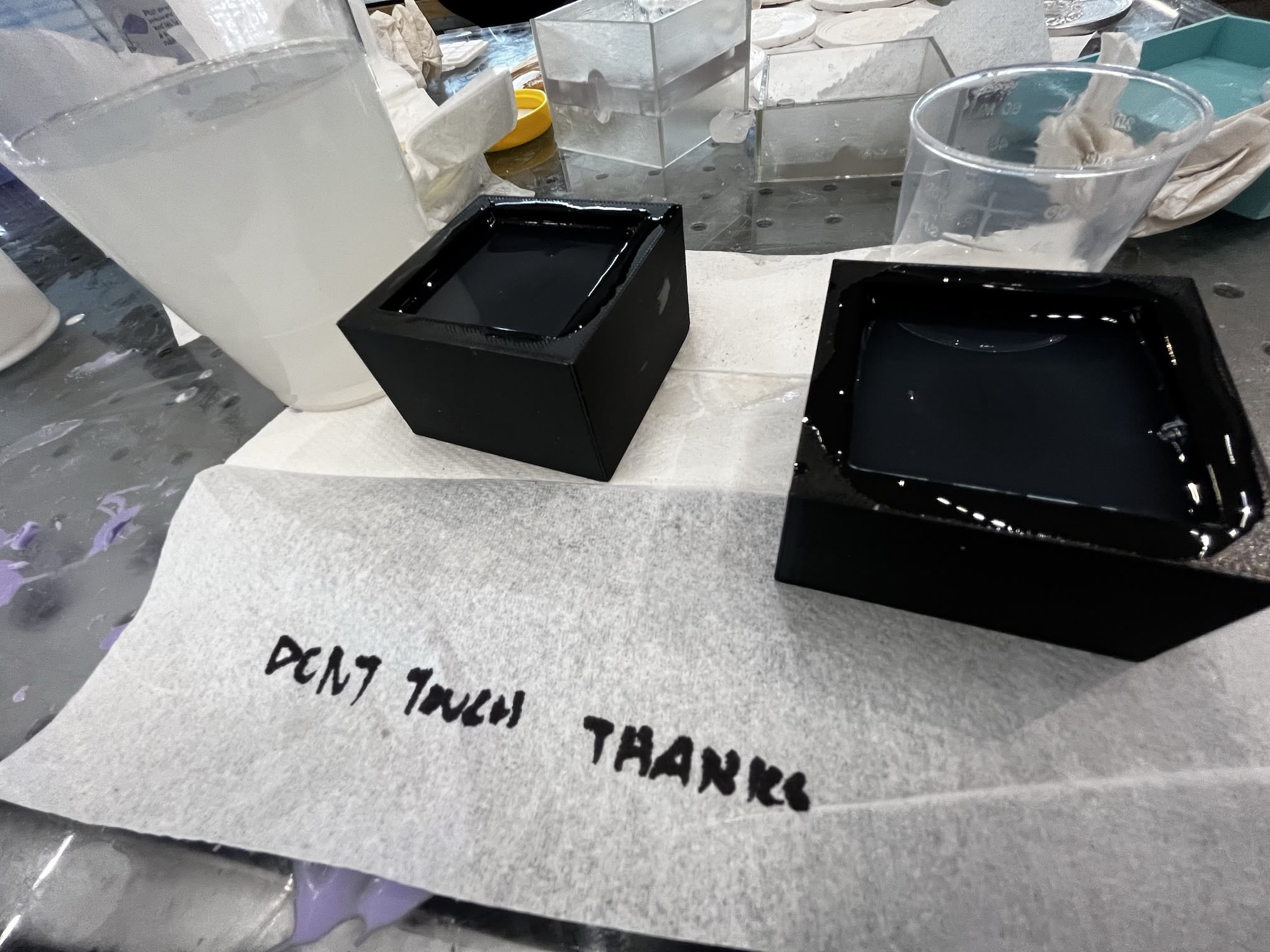 Start of the curing process