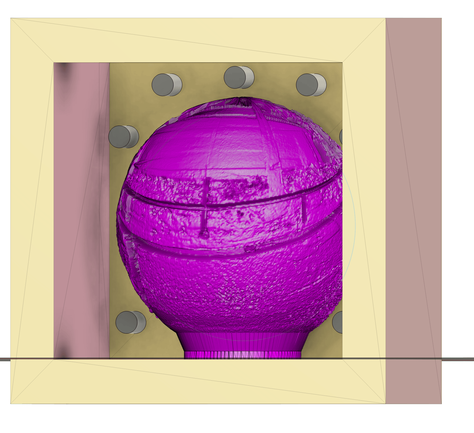 Left hemisphere of the lithophane mold mold