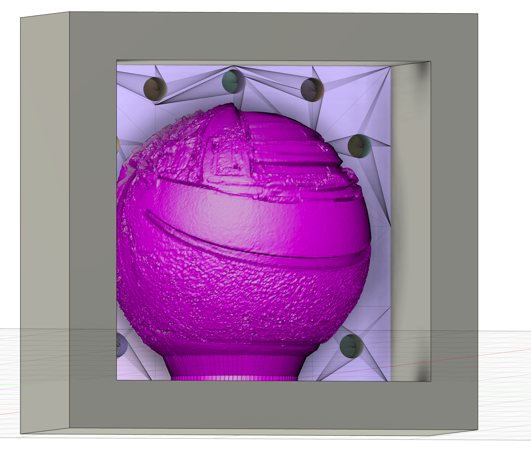 Right hemisphere of the lithophane mold mold