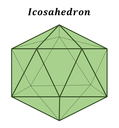 Side projection of a regular icosahedron from a math worksheet