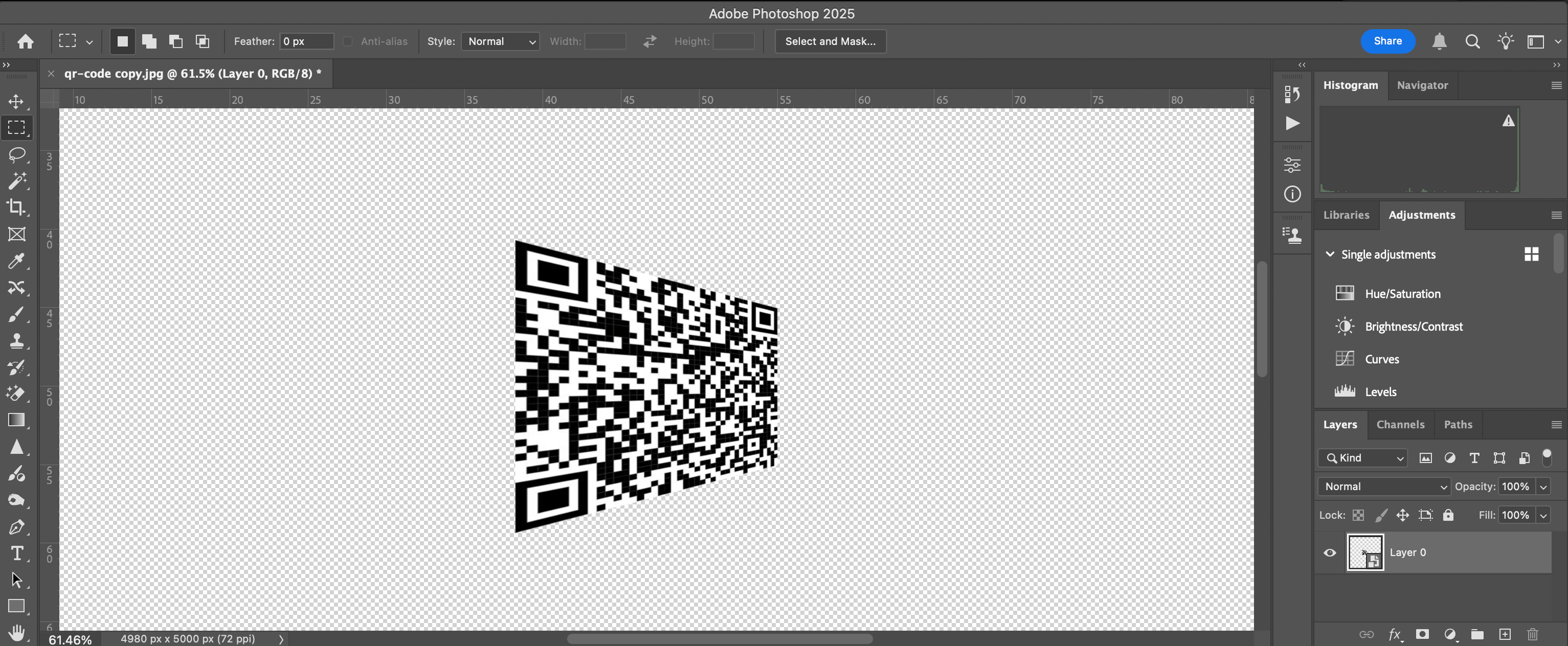 Warped QR code in Photoshop