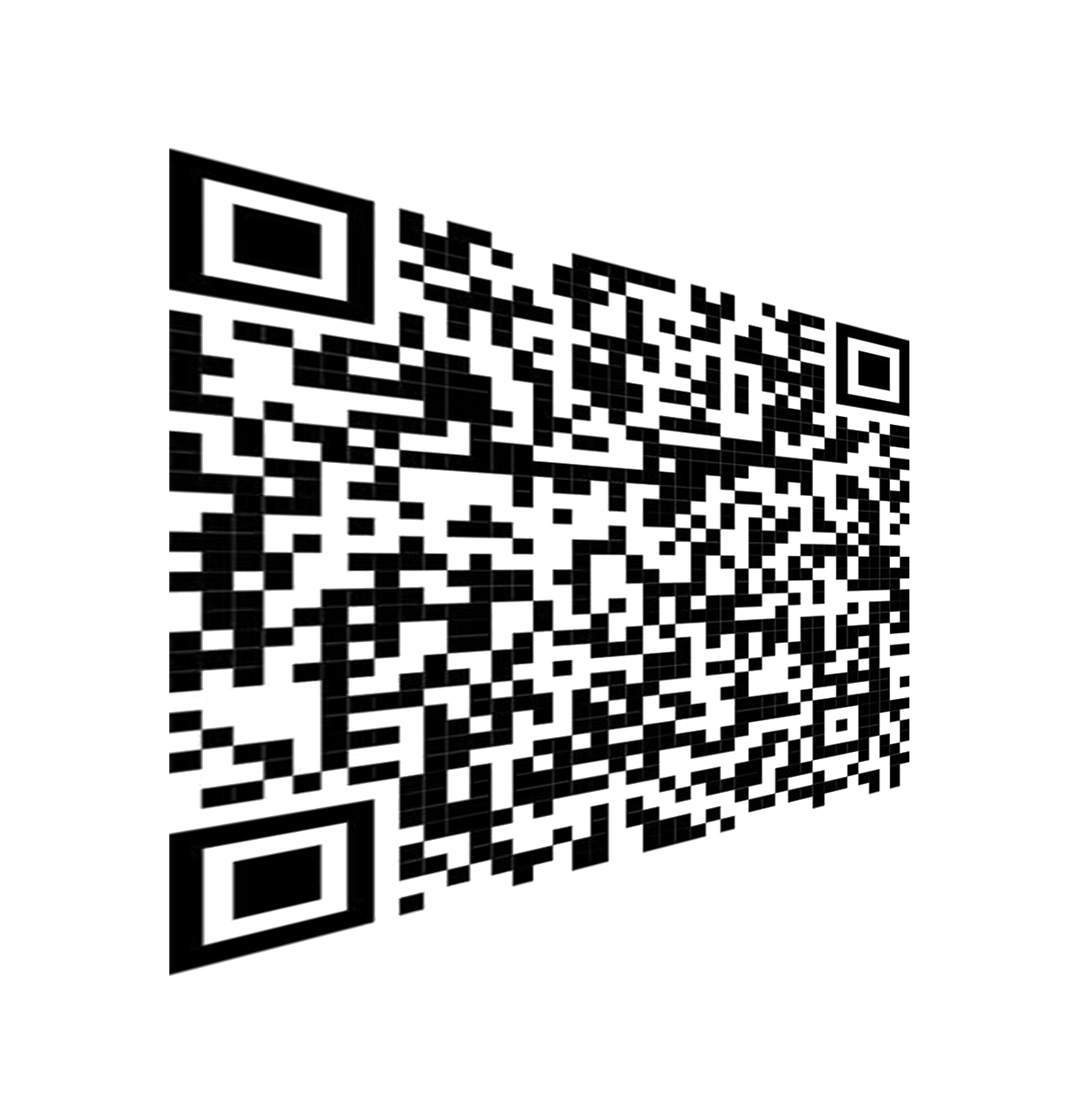 Warped QR code in Photoshop, note that the white part is turned into transparent
