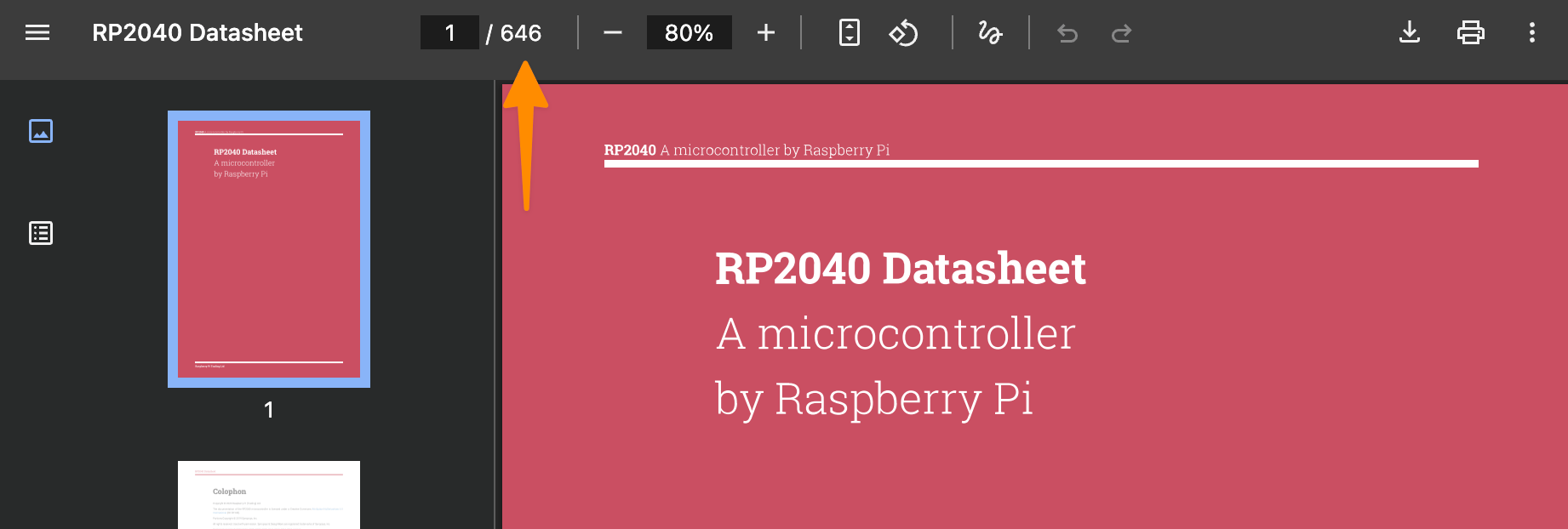 Screenshot of the datasheet PDF, it has 646 pages