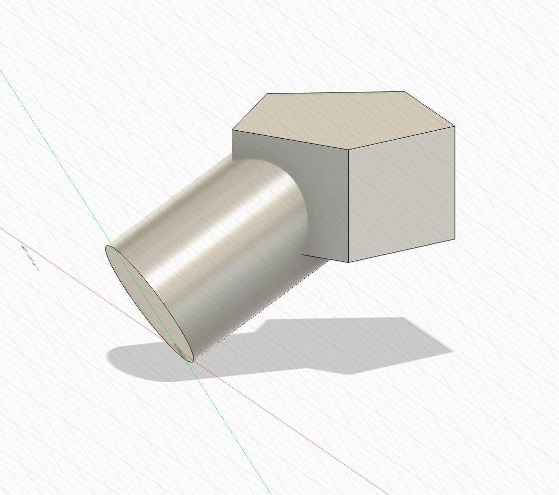 Line -> Cylinder; Pentagon -> Pentagon Block