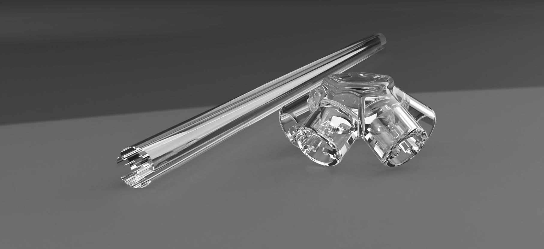 Rendered view of the rod connector