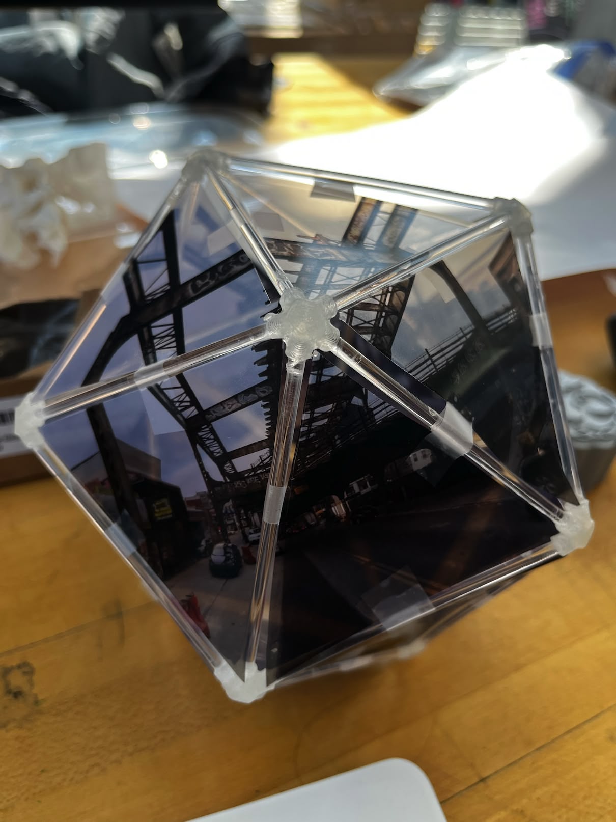 3D printed joints and acrylic rods from June 2025