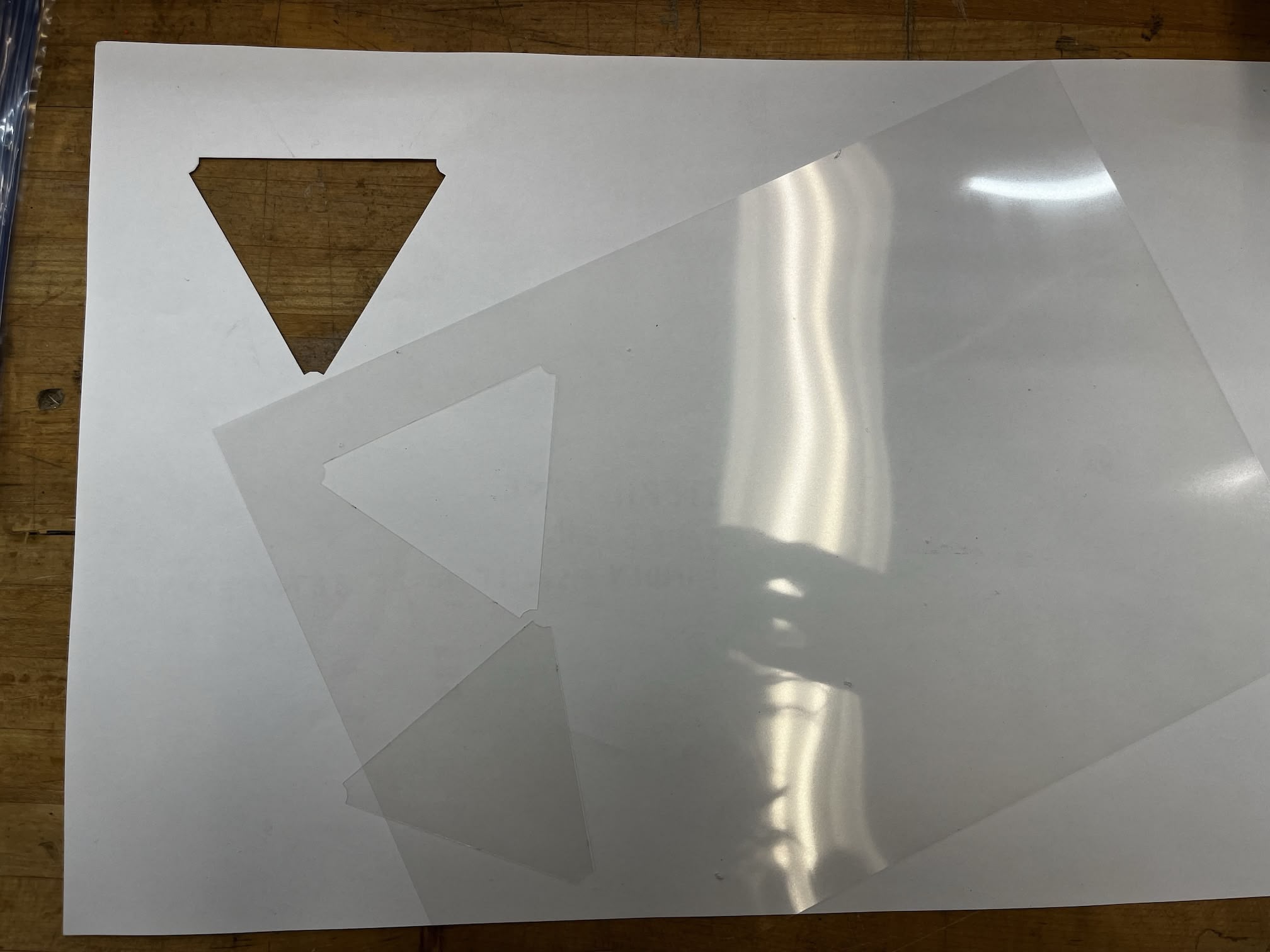 Laser cut triangles