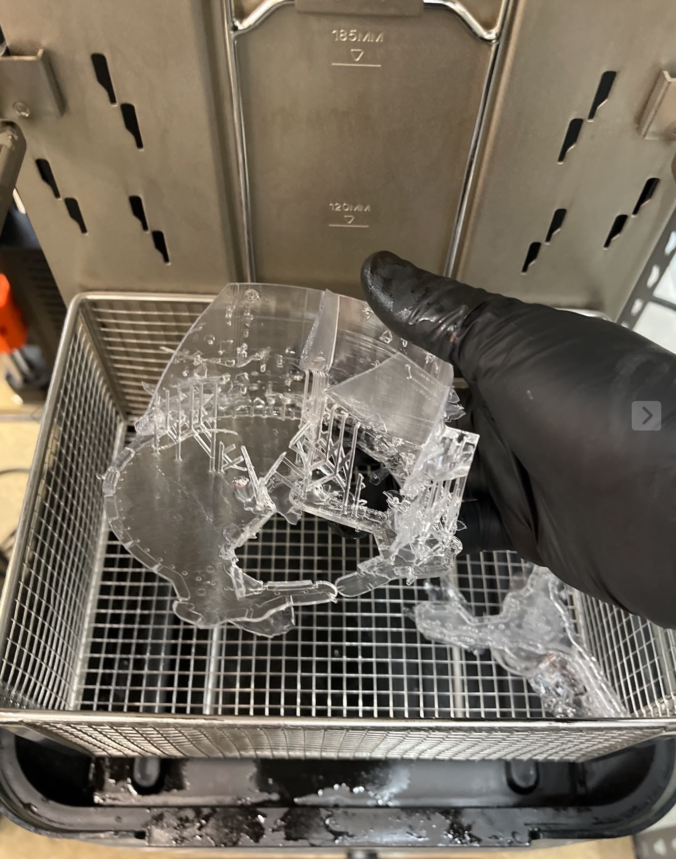 Someone's failed resin print because of the debris