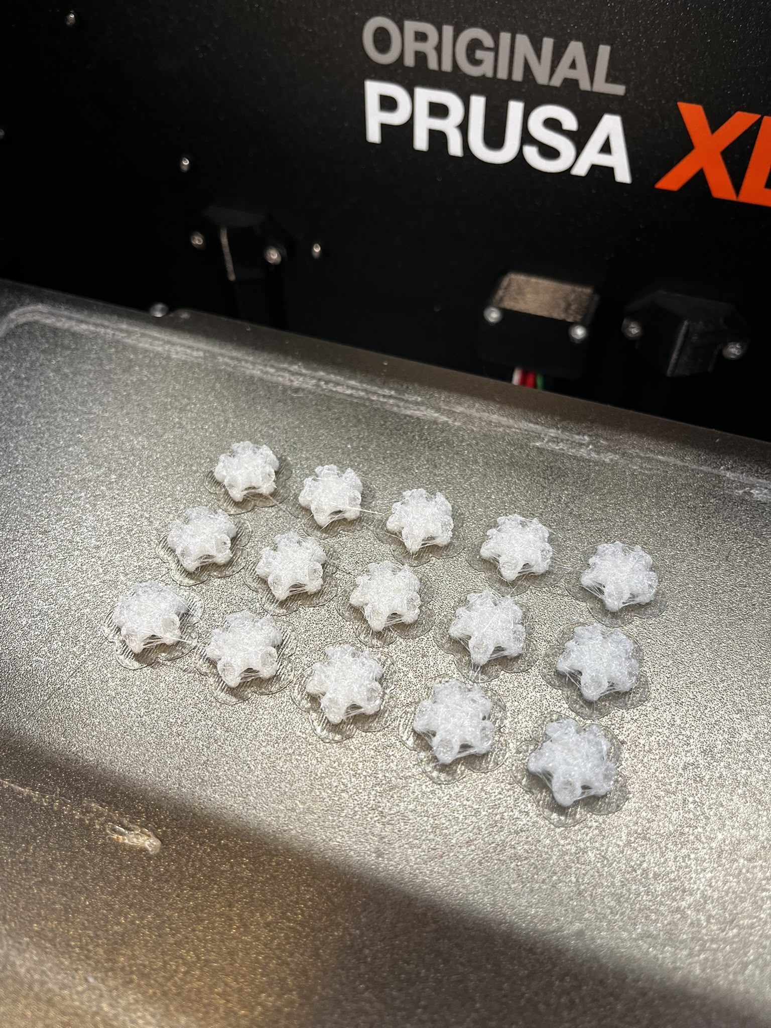 The TPU connectors printed with TPU filament