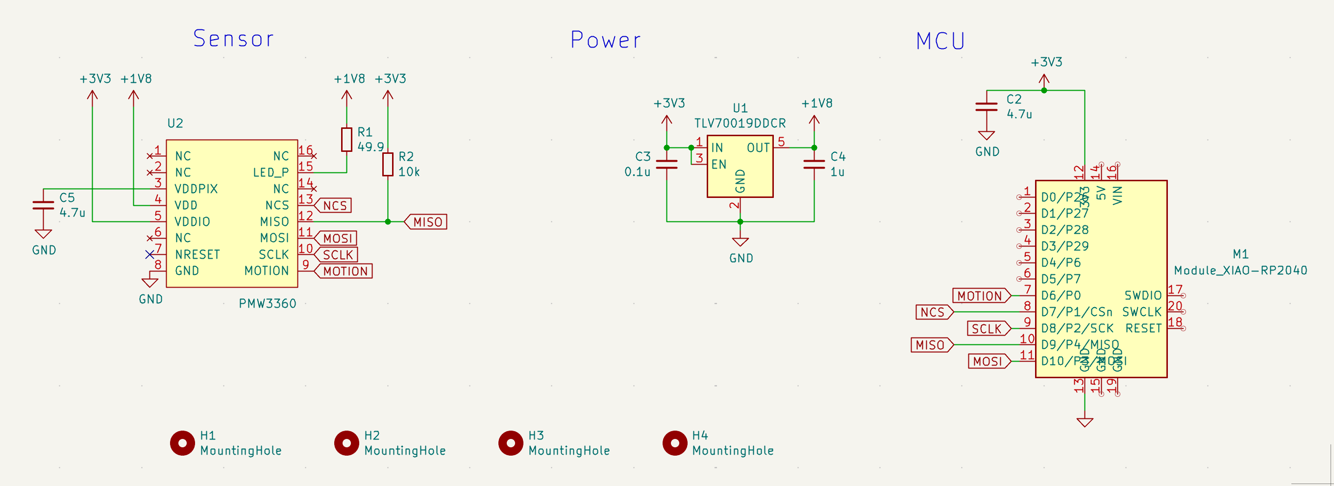Yufeng's schematics for the PCB, V2