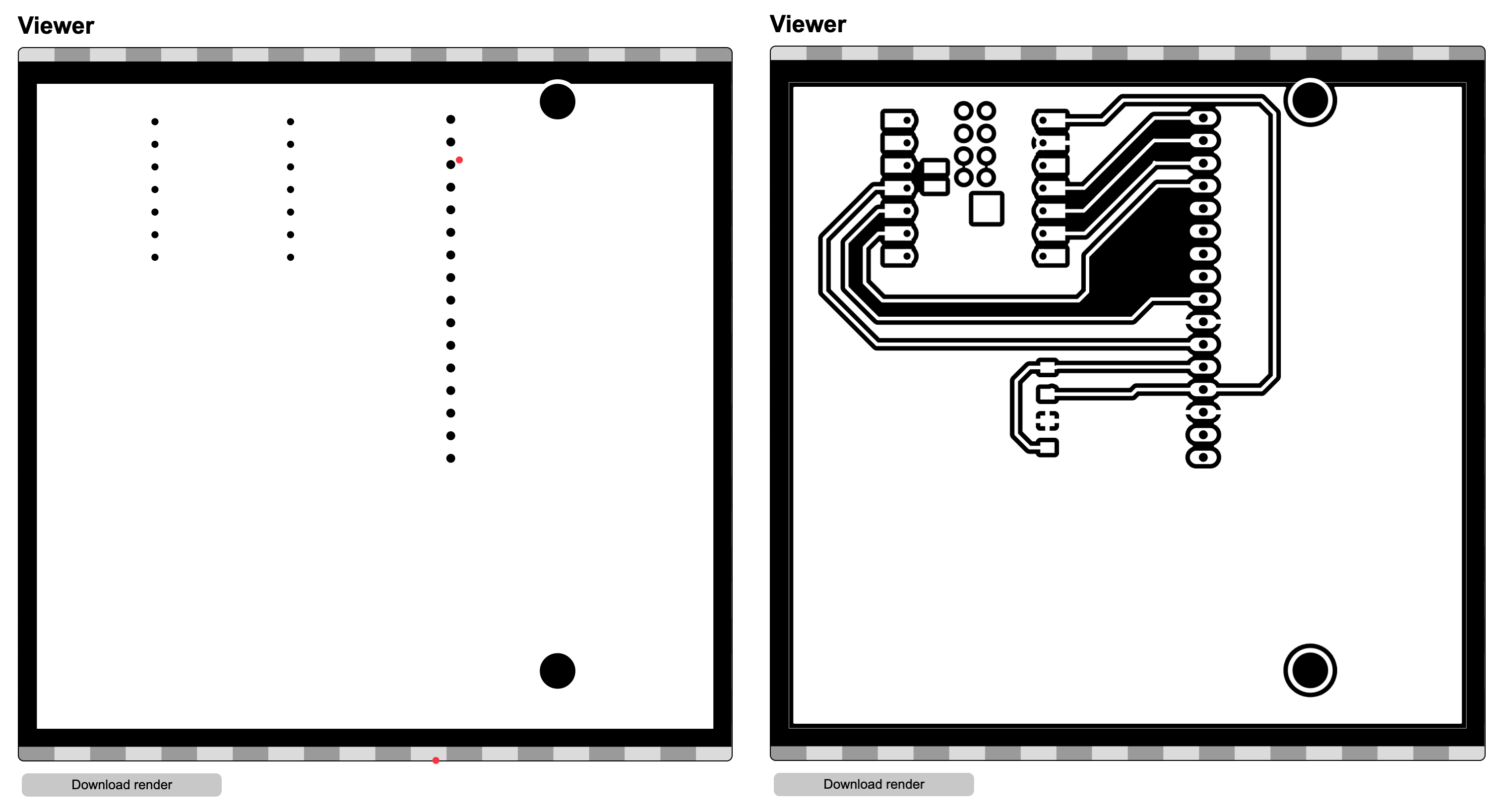 Black and white images from the Gerber files