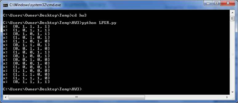 Output from LFSR.py