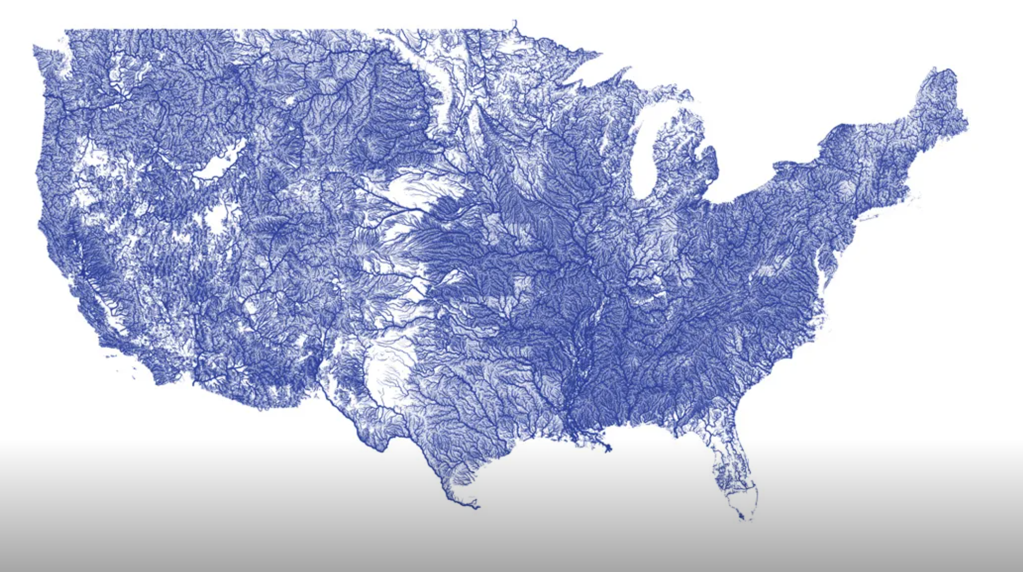 USA River Map
