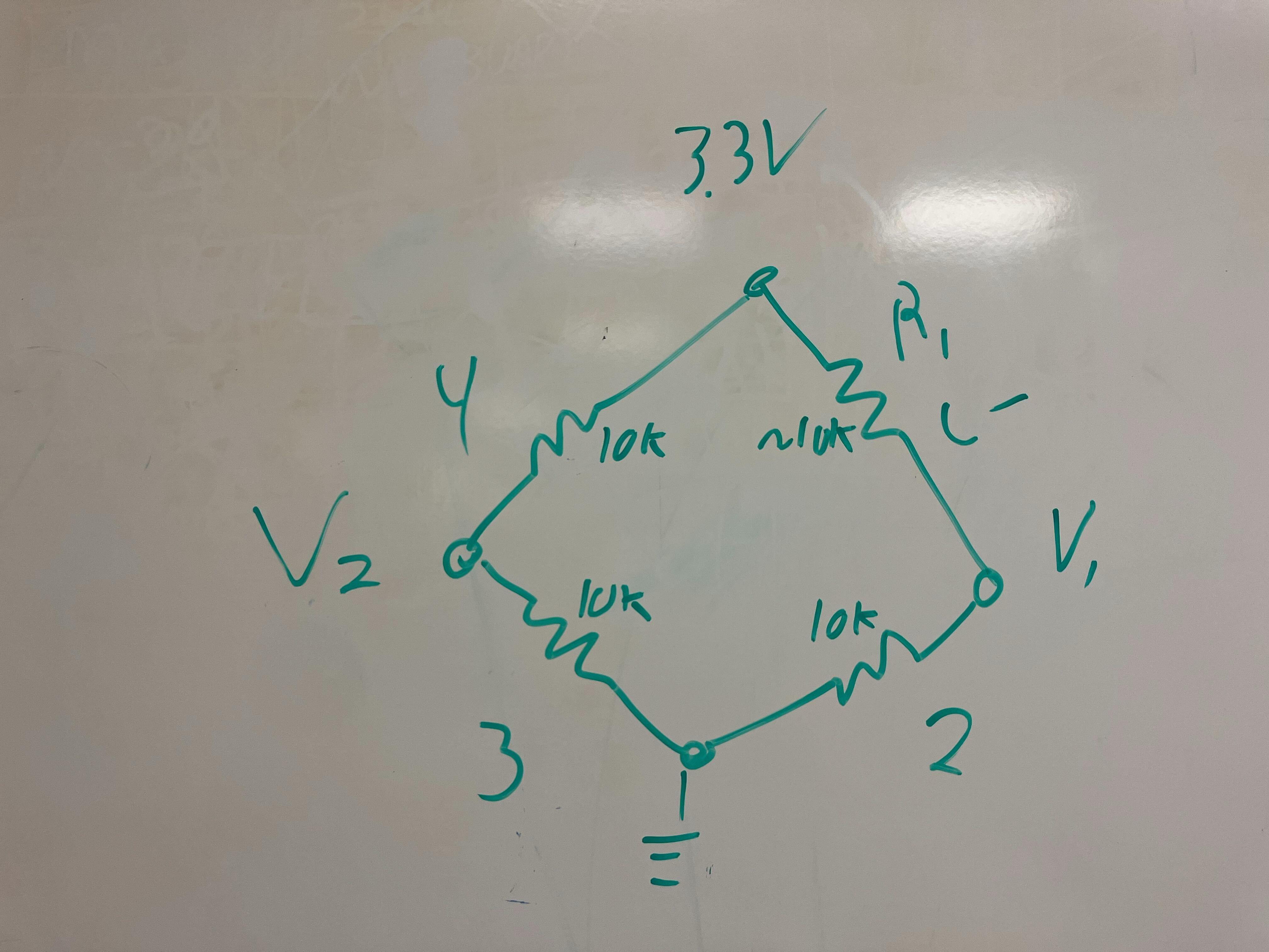 Load cell Wheatstone bridge with sense leads identified