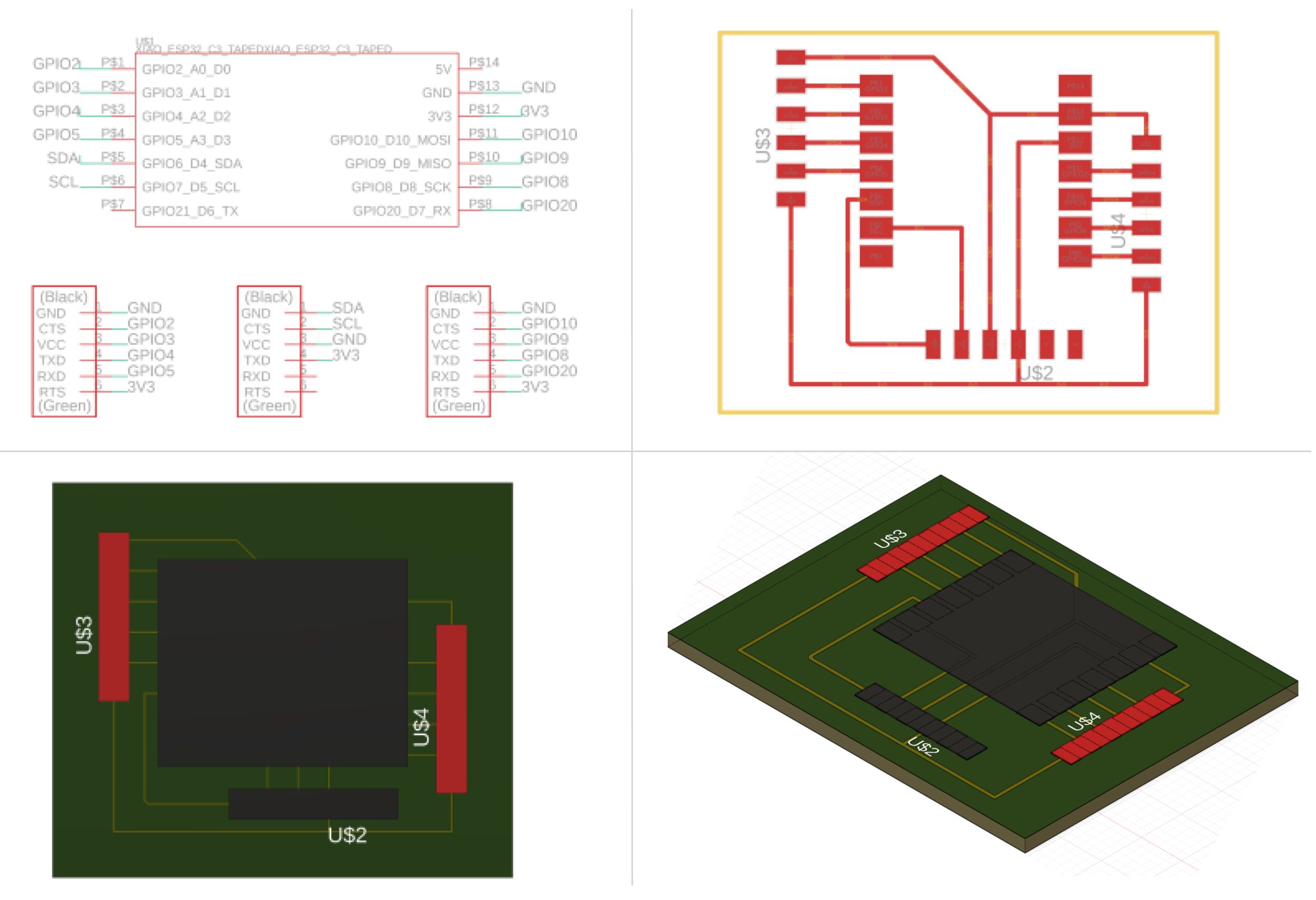 PCB schematic, wiring, and model